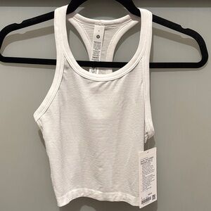 NET Lululemon Athletica White Ribbed Tank SIZE 4